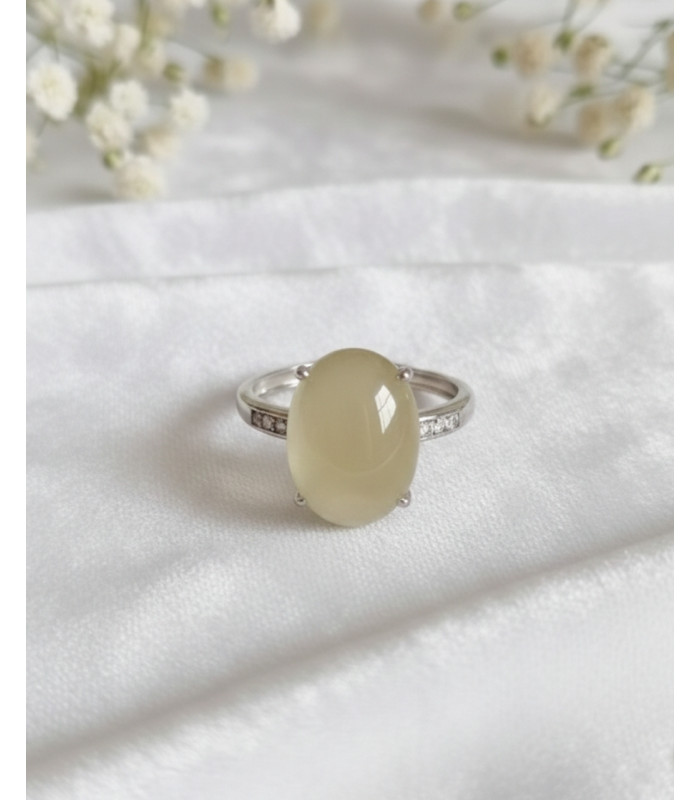 Bague en Fluorite jaune ajustable