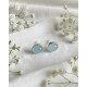 Boucles D'oreille en Aigue Marine - Argent sterling 925