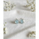 Boucles D'oreille en Aigue Marine - Argent sterling 925