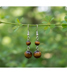 Boucles d'oreilles Oeil de Tigre