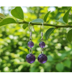 Boucles d'oreilles Améthyste