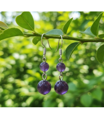 Boucles d'oreilles Améthyste