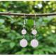 Boucles d'oreilles Quartz rose