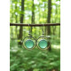 Boucle d'oreille aventurine verte