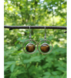 Boucles d'oreilles Oeil de Tigre