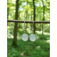 Boucles d'oreilles ronde en Cristal de Roche