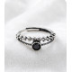 Bague Obsidienne Noire Ajustable