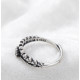 Bague Obsidienne Noire Ajustable