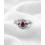 Bague en grenat - Ajustable argent sterling 925
