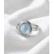 Bague Aigue Marine - Argent sterling 925 ajustable