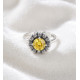 Bague Tournesol en argent sterling 925 ajustable