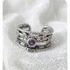Bague  Améthyste Ajustable