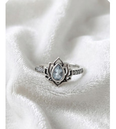 Bague Cristal de Roche en argent 925 Ajustable