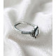 Bague Cristal de Roche en argent 925 Ajustable