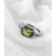 Bague Péridot - Ajustable en Argent Sterling 925