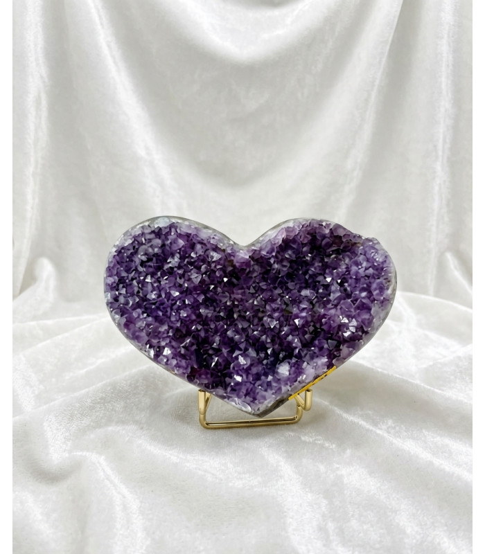 Coeur en Améthyste Naturelle