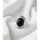 Bague Obsidienne Noire Ajustable