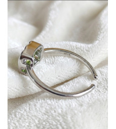 Bague Péridot - Ajustable en Argent Sterling 925