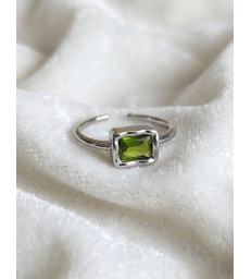 Bague Péridot - Ajustable en Argent Sterling 925