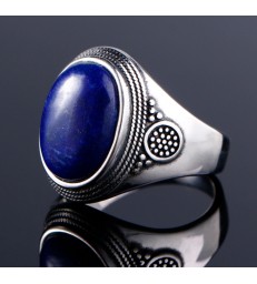 Bague en Pierre Naturelle Lapis Lazuli Argent 925 S
