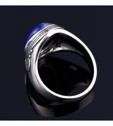 Bague en Pierre Naturelle Lapis Lazuli Argent 925 S