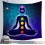 Toile des 7 chakras Bouddha, décoration, yoga