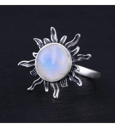 Bague en pierre de lune naturelle Argent 925