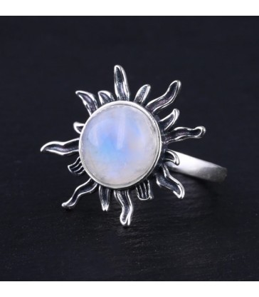 Bague en pierre de lune naturelle
