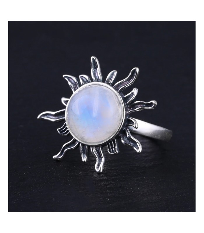 Bague en pierre de lune naturelle