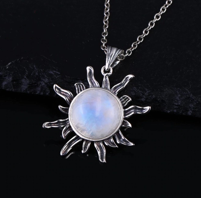 Pendentif En Bronzite Naturelle 34,5 Carats Monture Argent 925 - Neuf Sans Emballage