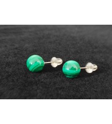 Boucles d'oreille Malachite Argent 925s