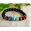 Bracelet 7 chakras en obsidienne noire