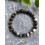 Bracelet en Obsidienne Argentée