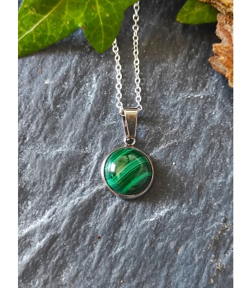 Pendentif " Guérison " en Malachite