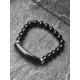Bracelet " Maitrise & Anti stress " en Onyx Noire