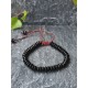 Bracelet Ajustable en Obsidienne noire