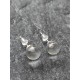 Boucles d'oreilles rondes en pierre naturelle Cristal de Roche