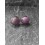 Boucles d'oreilles rondes en pierre naturelle Améthyste
