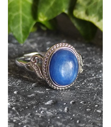 Bague en Cyanite Bleue - Ajustable en Argent sterling 