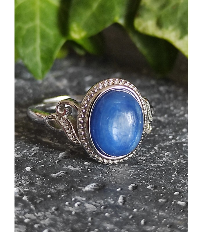 Bague en Cyanite Bleue - Ajustable en Argent sterling 