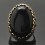 Bague en pierre naturelle Obsidienne Noire