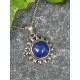Collier & Pendentif soleil Lapis Lazuli - argent sterling 925