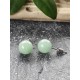 Boucles d'oreilles rondes en pierre naturelle Aventurine verte