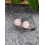 Boucles d'oreilles rondes en pierre naturelle Quartz Rose