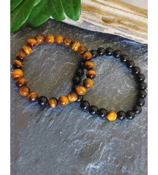 Bracelet à distance Onyx & Oeil de Tigre