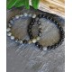 Bracelet à distance Labradorite & Obsidienne noire
