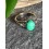 Bague Malachite Ajustable - Argent sterling