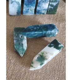 Pointe Obélisque en Pierre Agate Mousse