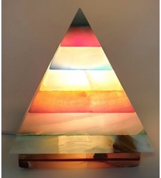 Lampe en Pierre d'Onyx en forme de Pyramide