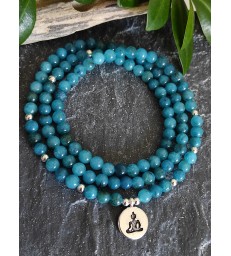 Bracelet Mala Apatite bleue